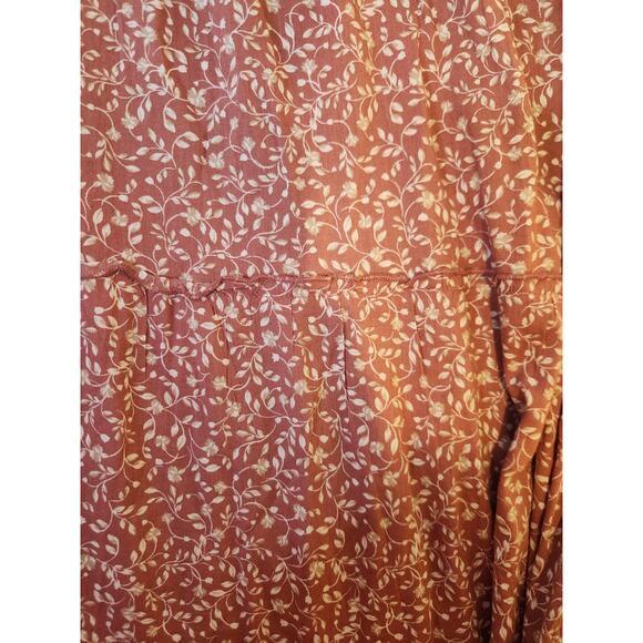 OLD NAVY Rose Pink Floral Maxi Dress Size 4X Smocked Top Ruffle Cottage NWT - Picture 4 of 11